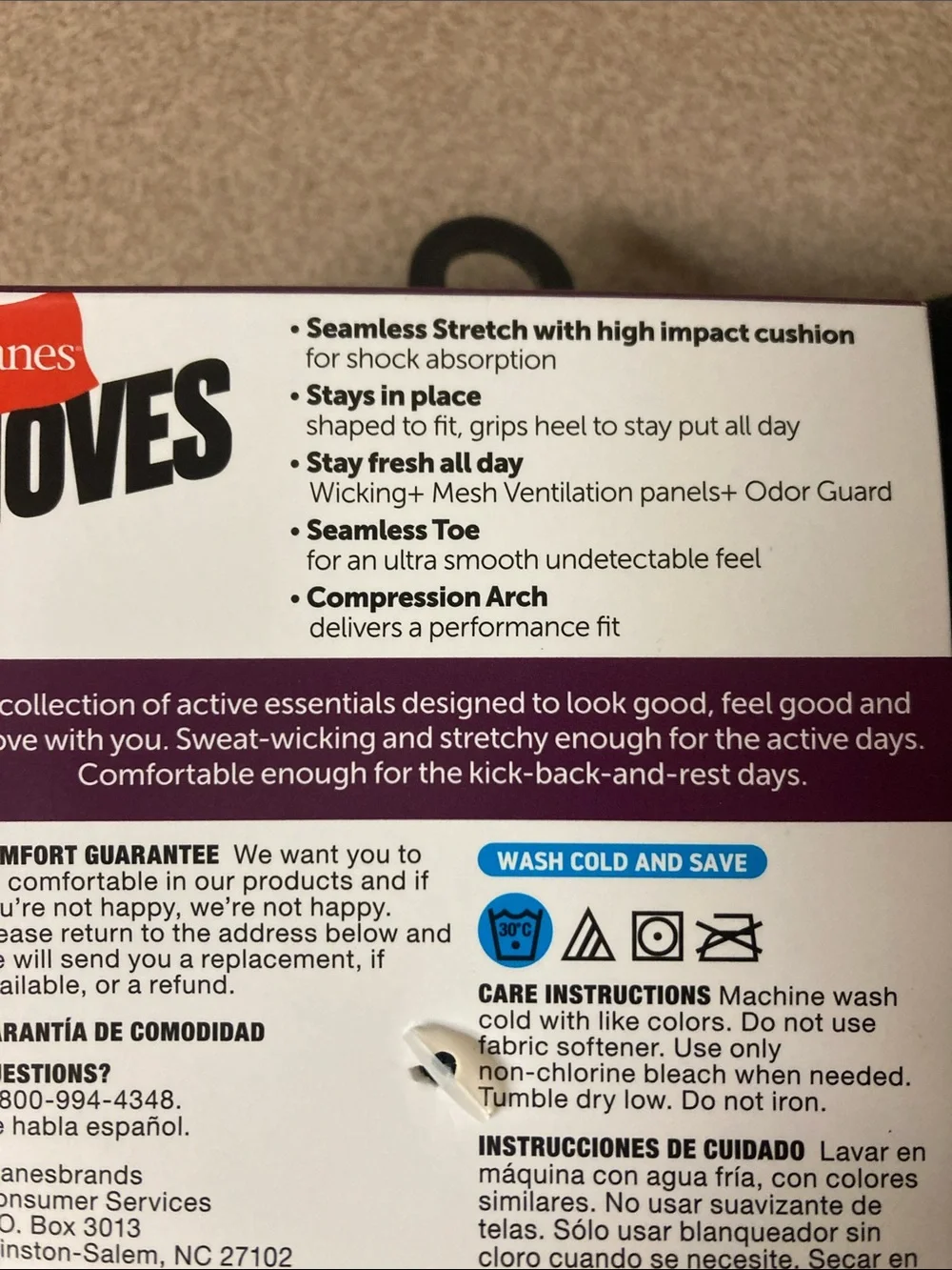 Hanes Moves Women's gray black and white mid Crew Socks - Impact Zone